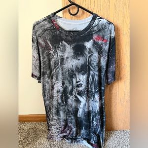 Men’s Affliction T-Shirt with Red Accent Stitching